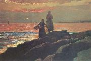Winslow Homer Sunset, Saco Bay oil on canvas